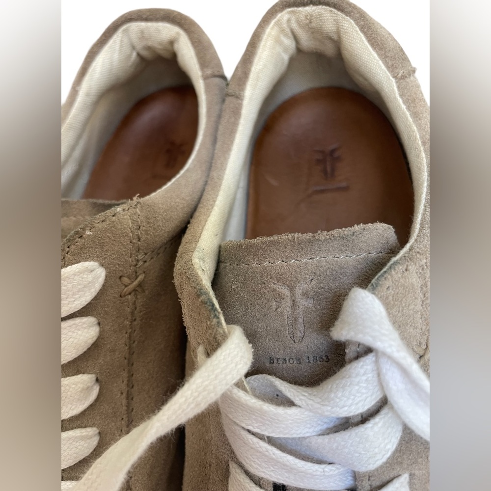 Frye Womens Shoes Frye Kerry Suede Low Lace Up Sneakers Sz8 - Picture 8 of 12